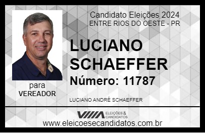 Candidato LUCIANO SCHAEFFER 2024 - ENTRE RIOS DO OESTE - Eleições