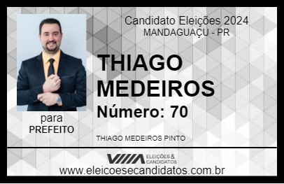 Candidato THIAGO MEDEIROS 2024 - MANDAGUAÇU - Eleições