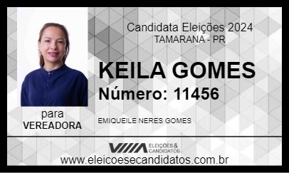 Candidato KEILA GOMES  2024 - TAMARANA - Eleições