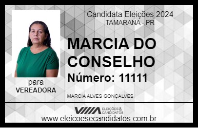 Candidato MÁRCIA ALVES 2024 - TAMARANA - Eleições