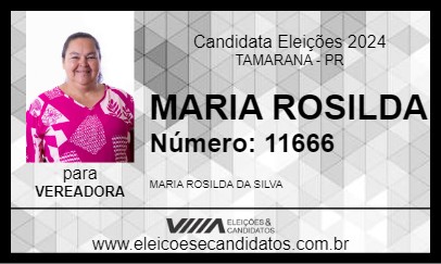 Candidato MARIA ROSILDA 2024 - TAMARANA - Eleições