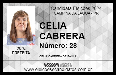 Candidato CELIA CABRERA 2024 - CAMPINA DA LAGOA - Eleições