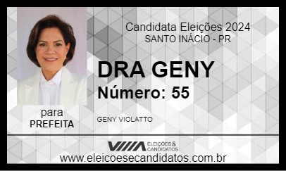 Candidato DRA GENY 2024 - SANTO INÁCIO - Eleições