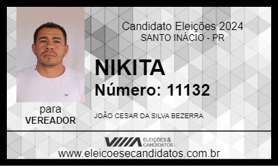 Candidato NIKITA 2024 - SANTO INÁCIO - Eleições