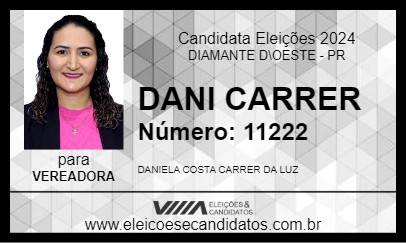 Candidato DANI CARRER 2024 - DIAMANTE D\OESTE - Eleições