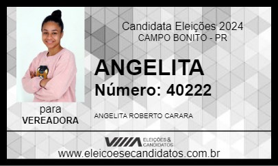 Candidato ANGELITA 2024 - CAMPO BONITO - Eleições