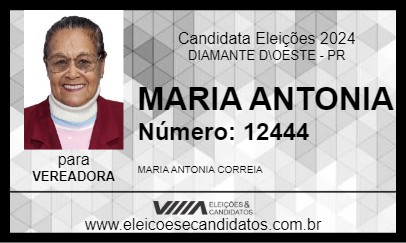 Candidato MARIA ANTONIA 2024 - DIAMANTE D\OESTE - Eleições