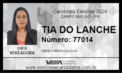 Candidato TIA DO LANCHE 2024 - CAMPO MAGRO - Eleições