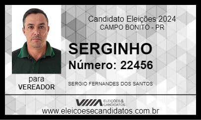 Candidato SERGINHO 2024 - CAMPO BONITO - Eleições