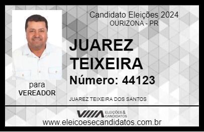 Candidato JUAREZ TEIXEIRA 2024 - OURIZONA - Eleições