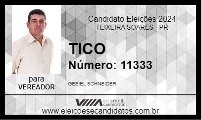 Candidato TICO 2024 - TEIXEIRA SOARES - Eleições