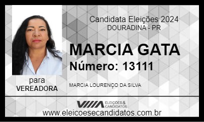 Candidato MARCIA GATA 2024 - DOURADINA - Eleições