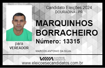 Candidato MARQUINHOS  BORRACHEIRO 2024 - DOURADINA - Eleições