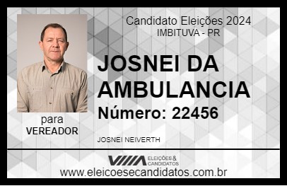 Candidato JOSNEI 2024 - IMBITUVA - Eleições