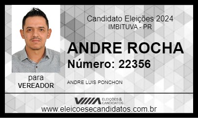 Candidato ANDRE ROCHA 2024 - IMBITUVA - Eleições