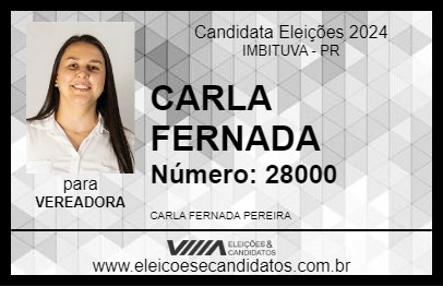 Candidato CARLA FERNADA 2024 - IMBITUVA - Eleições