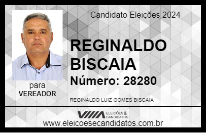 Candidato REGINALDO BISCAIA 2024 - IMBITUVA - Eleições