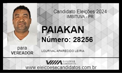 Candidato PAIAKAN 2024 - IMBITUVA - Eleições