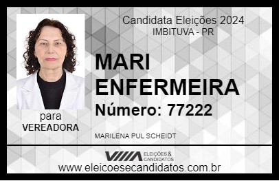 Candidato MARI ENFERMEIRA 2024 - IMBITUVA - Eleições