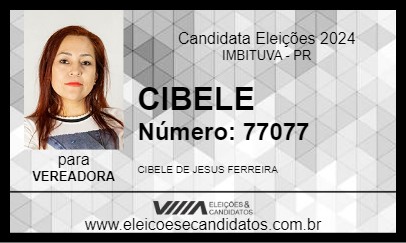 Candidato CIBELE 2024 - IMBITUVA - Eleições