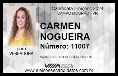 Candidato CARMEN NOGUEIRA 2024 - CAMPO MOURÃO - Eleições