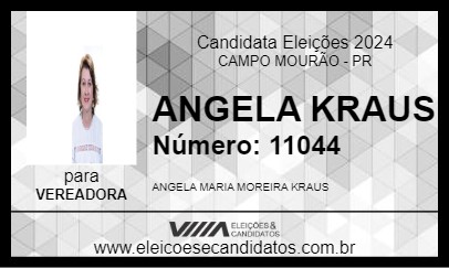 Candidato ANGELA KRAUS 2024 - CAMPO MOURÃO - Eleições