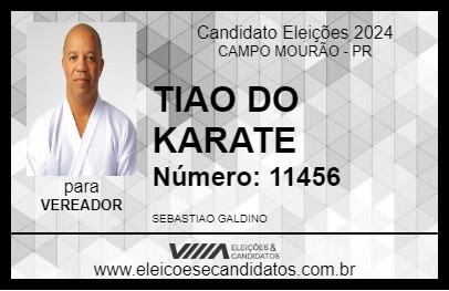 Candidato TIAO DO KARATE 2024 - CAMPO MOURÃO - Eleições