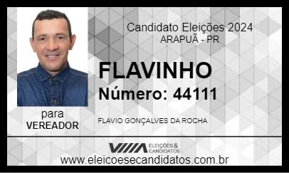 Candidato FLAVINHO 2024 - ARAPUÃ - Eleições