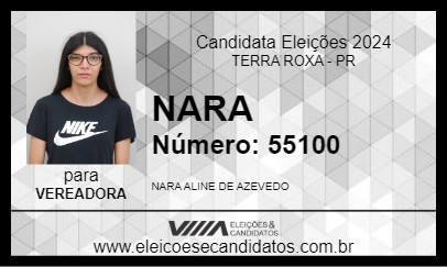 Candidato NARA 2024 - TERRA ROXA - Eleições