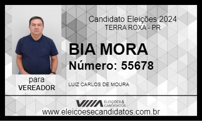 Candidato BIA MORA 2024 - TERRA ROXA - Eleições