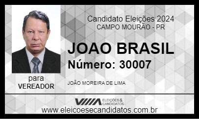 Candidato JOAO BRASIL 2024 - CAMPO MOURÃO - Eleições