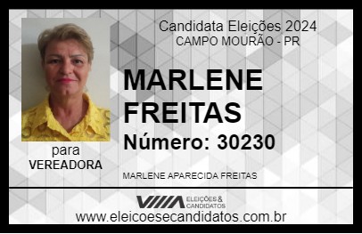 Candidato MARLENE FREITAS 2024 - CAMPO MOURÃO - Eleições