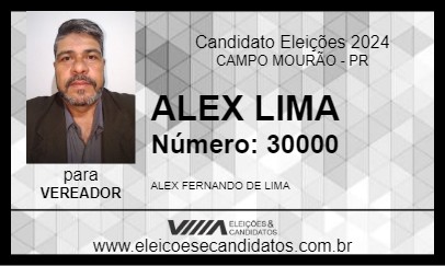 Candidato ALEX LIMA 2024 - CAMPO MOURÃO - Eleições