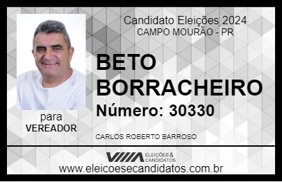 Candidato BETO BORRACHEIRO 2024 - CAMPO MOURÃO - Eleições