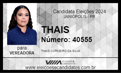 Candidato THAIS 2024 - JANIÓPOLIS - Eleições