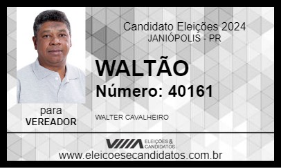 Candidato WALTÃO 2024 - JANIÓPOLIS - Eleições