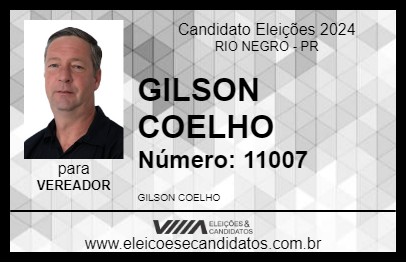 Candidato GILSON COELHO 2024 - RIO NEGRO - Eleições