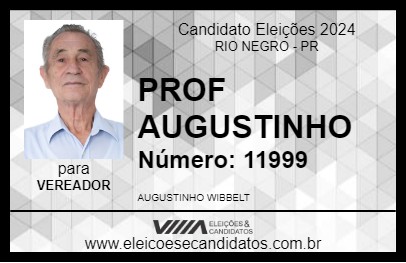 Candidato PROF AUGUSTINHO 2024 - RIO NEGRO - Eleições