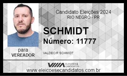 Candidato SCHMIDT 2024 - RIO NEGRO - Eleições