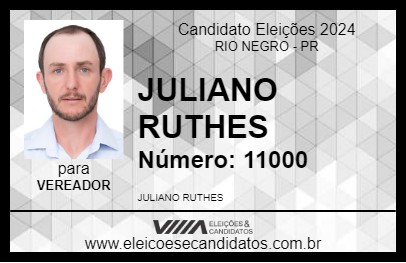 Candidato JULIANO RUTHES 2024 - RIO NEGRO - Eleições