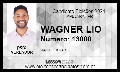 Candidato WAGNER LIO 2024 - TAPEJARA - Eleições