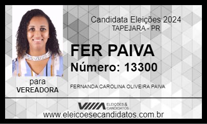 Candidato FER PAIVA 2024 - TAPEJARA - Eleições