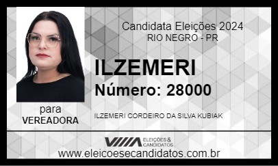 Candidato ILZEMERI 2024 - RIO NEGRO - Eleições