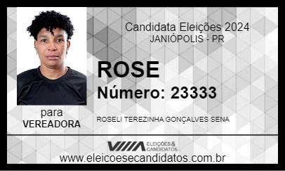 Candidato ROSE 2024 - JANIÓPOLIS - Eleições