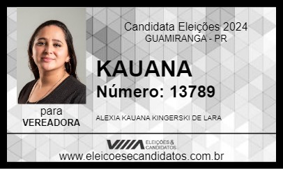 Candidato KAUANA 2024 - GUAMIRANGA - Eleições