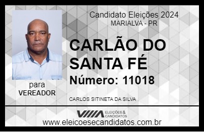 Candidato CARLÃO DO SANTA FÉ 2024 - MARIALVA - Eleições