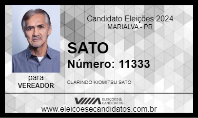 Candidato SATO 2024 - MARIALVA - Eleições