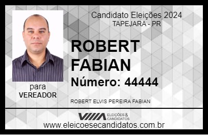 Candidato ROBERT FABIAN 2024 - TAPEJARA - Eleições