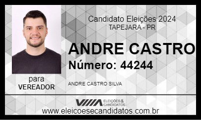 Candidato ANDRE CASTRO 2024 - TAPEJARA - Eleições