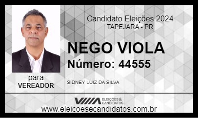 Candidato NEGO VIOLA 2024 - TAPEJARA - Eleições